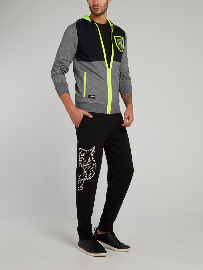 Richard Neon Green Panel Jogging Trousers