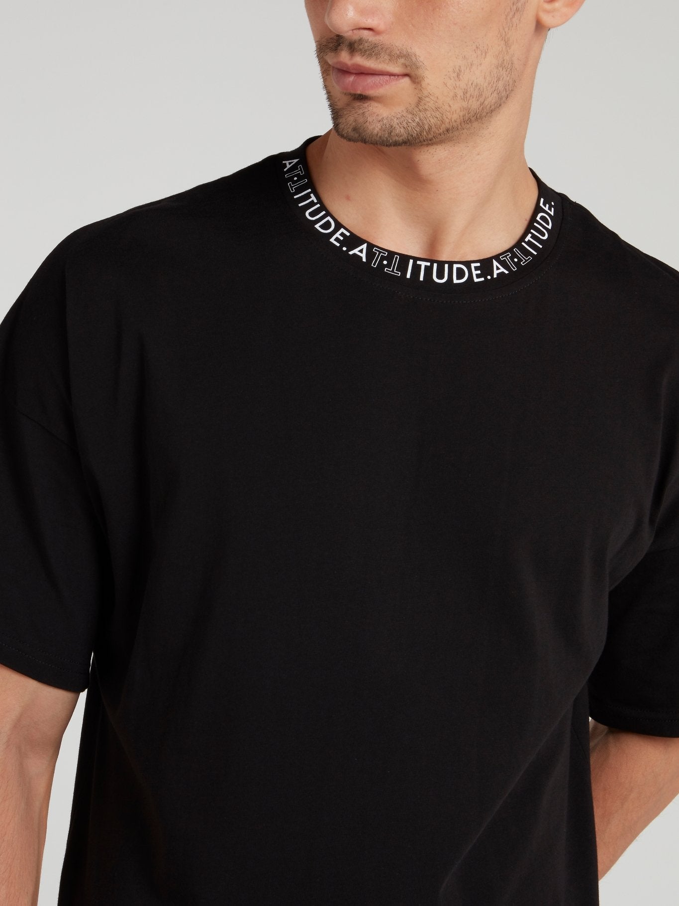Black Logo Neckline T-Shirt