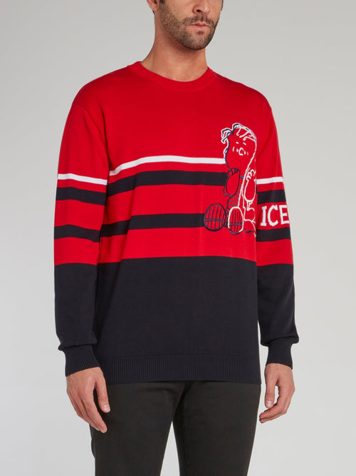 Charlie Brown Red Knitted Sweater