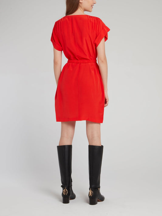 Pavot Belted Silk Dress