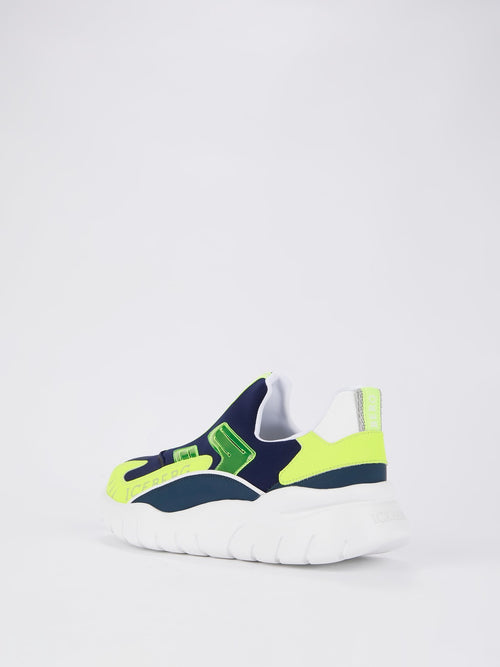 Neon Panel Slip On Sneakers