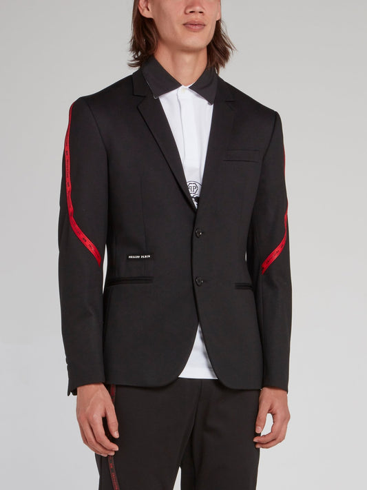 Logo Lining Two-Button Blazer