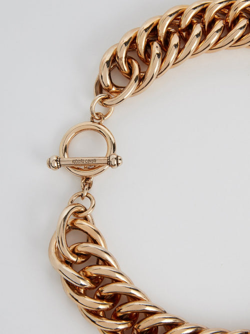 Chain Detail Toggle Clasp Necklace