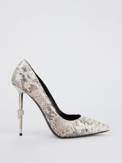 Decollete Python Leather Pumps