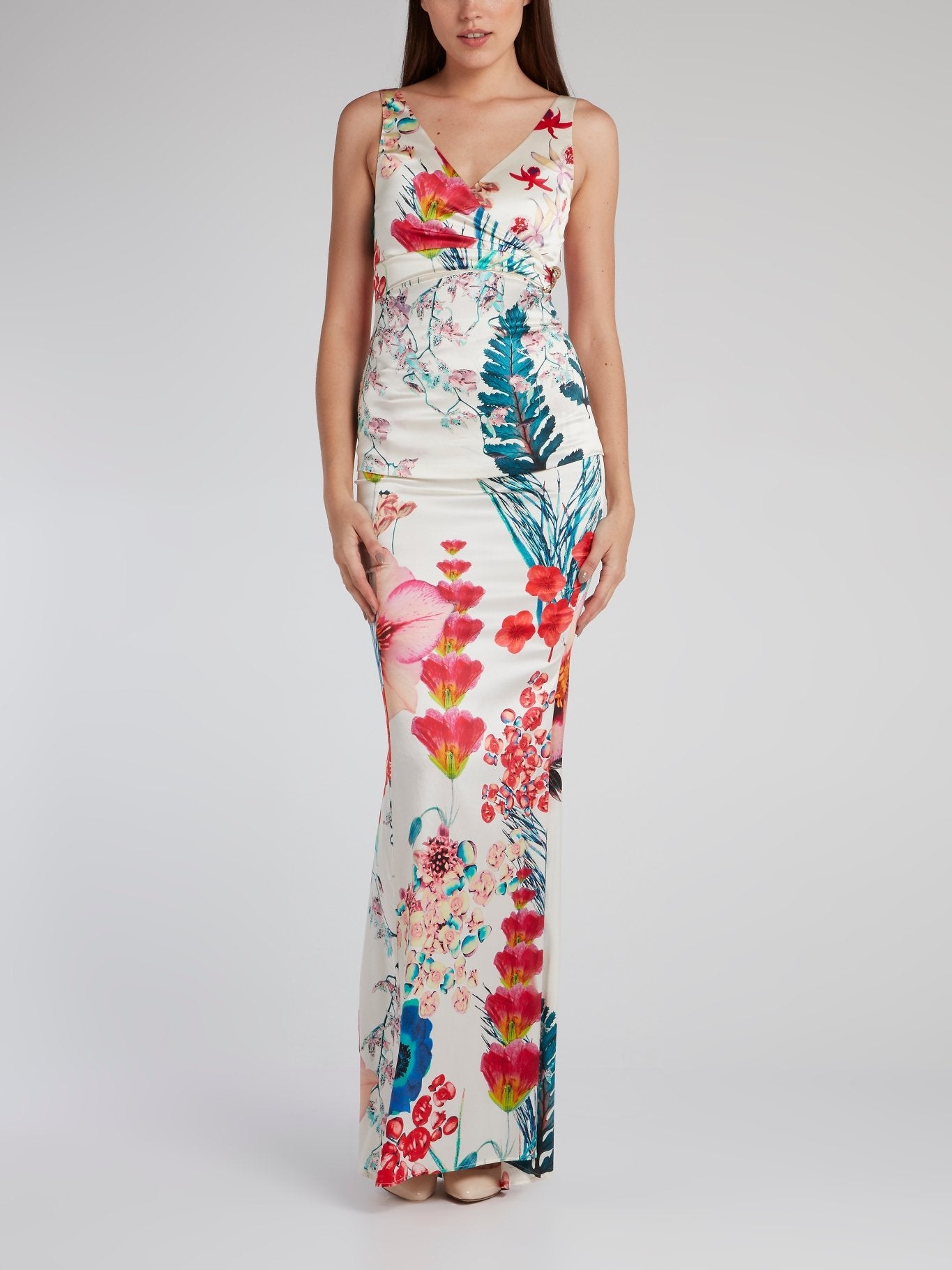 Corsage Trumpet Maxi Skirt