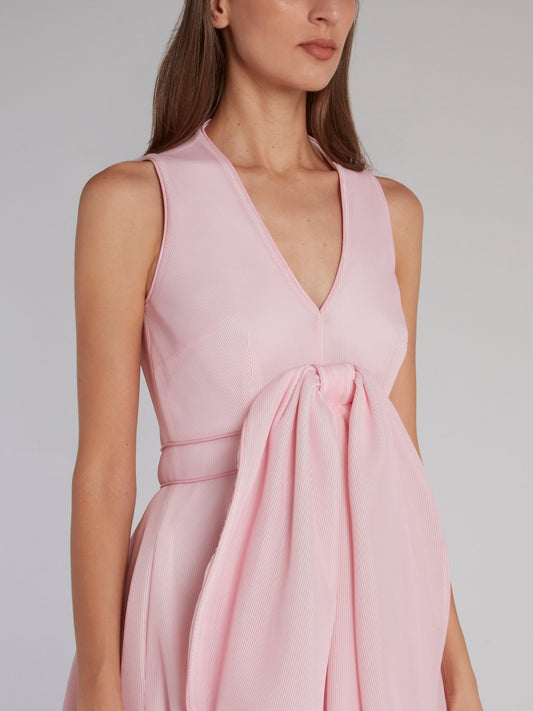 Pink A-Line Ribbon Detail Gown