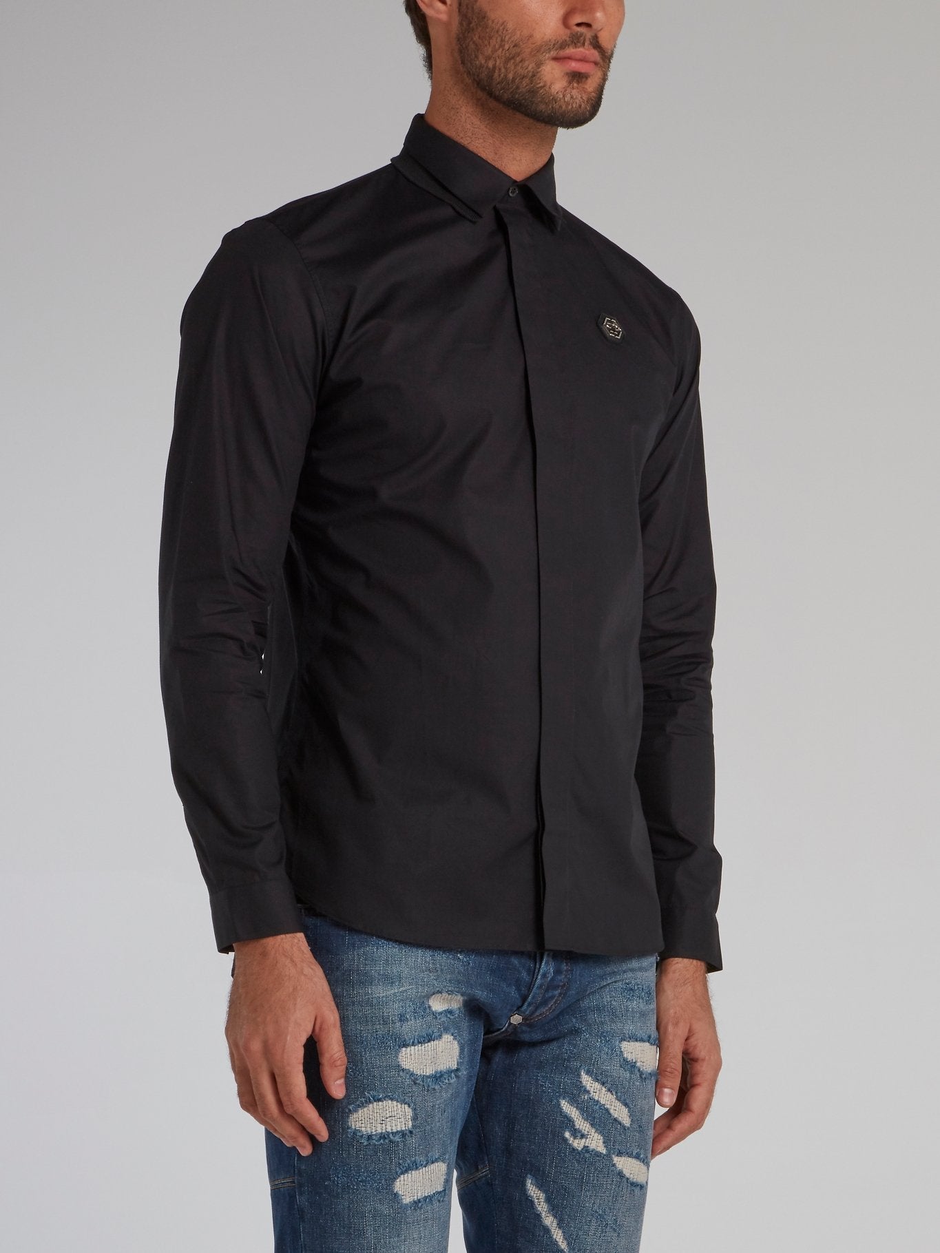 Black Rear Statement Shirt