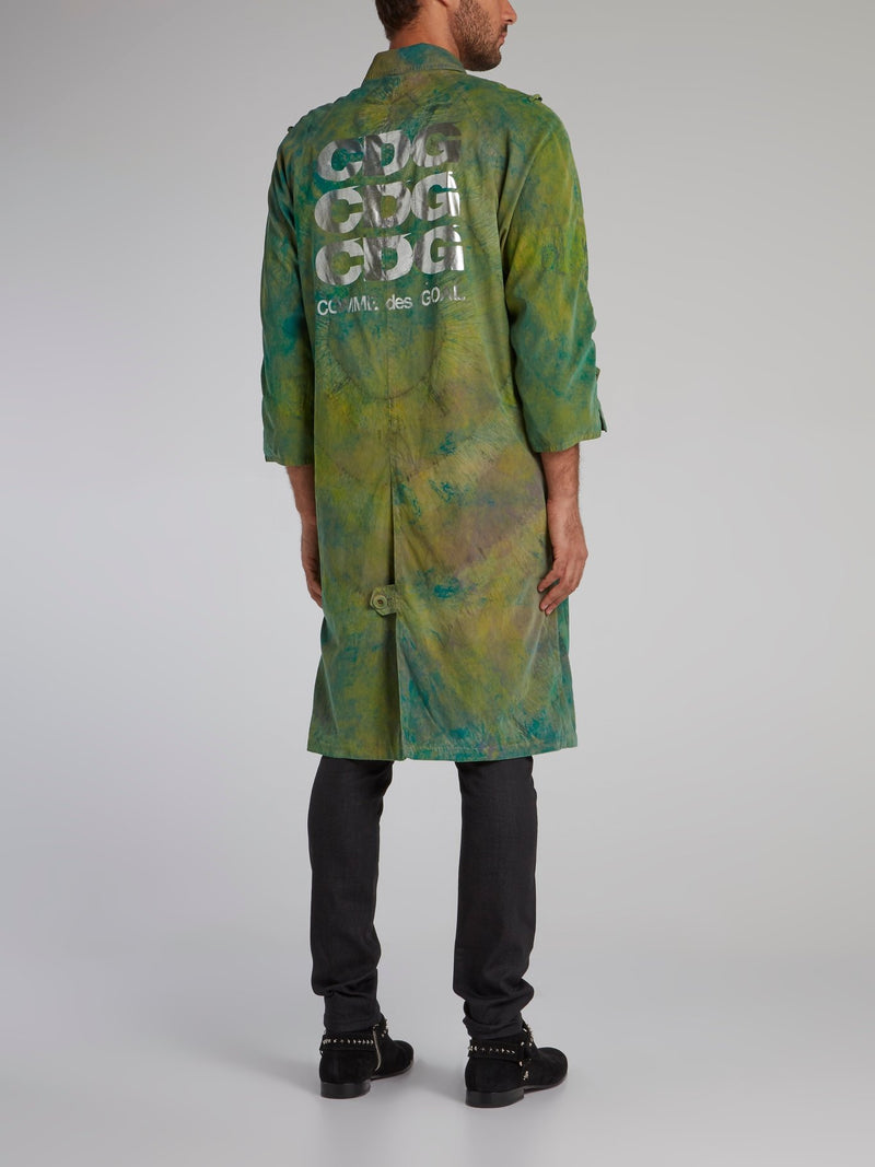Green Vintage Trench Coat