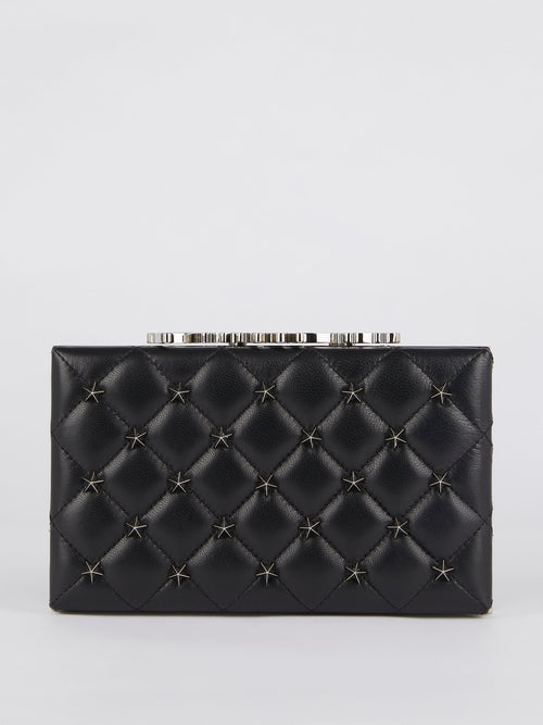 Black Star Studded Quilt Clutch