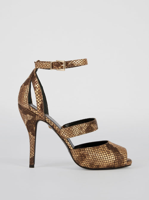 Python Effect Ankle Strap Sandals