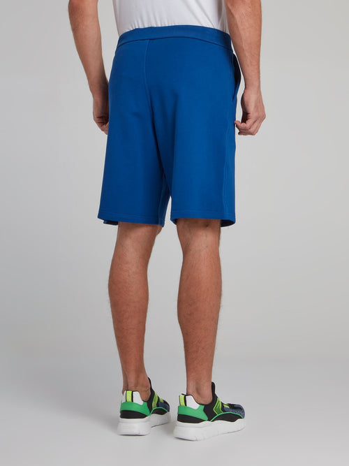 Blue Logo Tape Seam Shorts