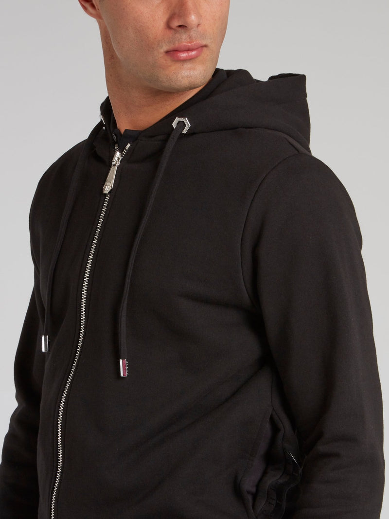 Black Monogram Skull Sweat Jacket