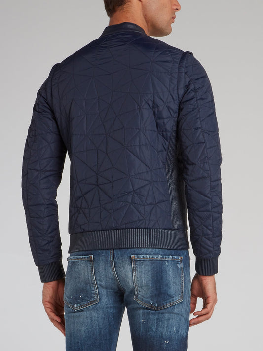 Baltazer Navy Clasp Neck Jacket