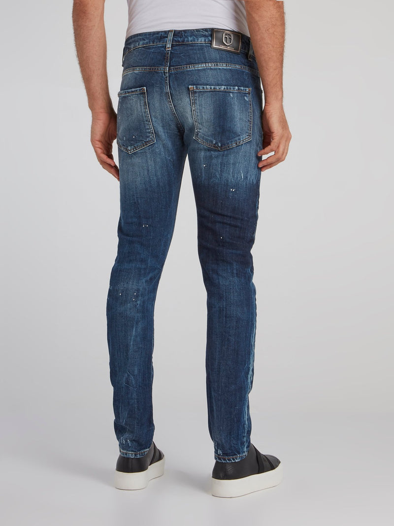 Marcial Dark Wash Distressed Jeans