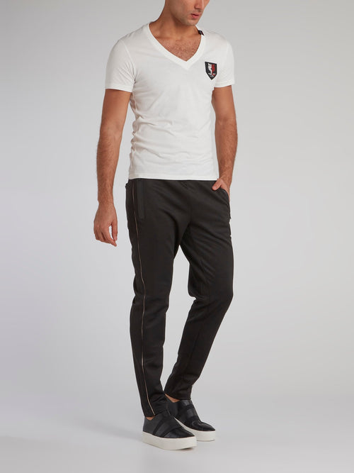 Fleet Black Logo Jogging Trousers