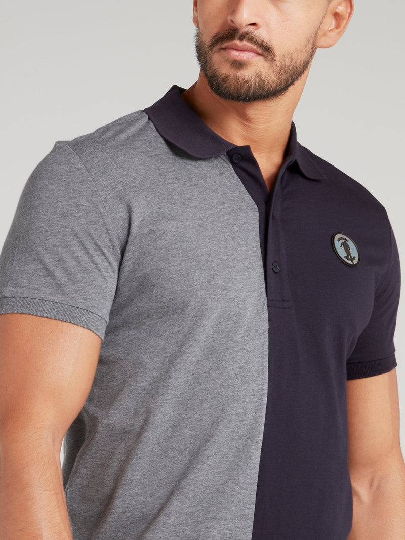 Two Tone Cotton Polo Shirt