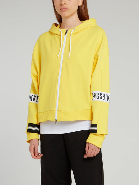 Yellow Logo Sleeve Sweat Jacket