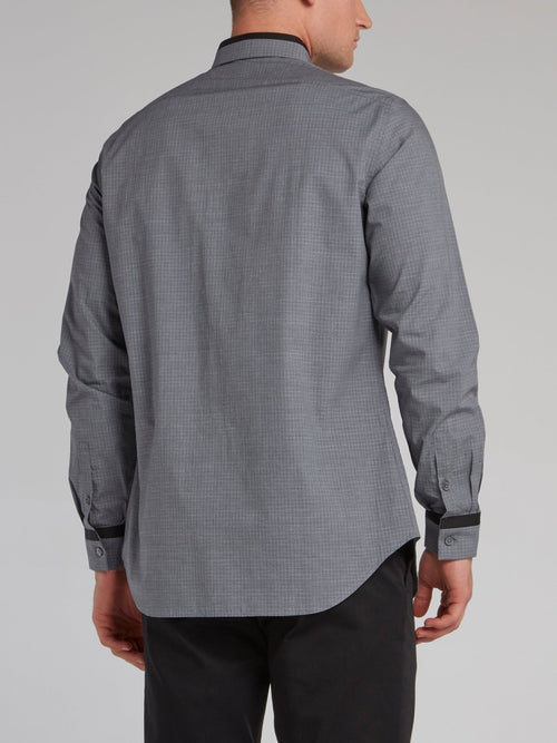 Grey Pin Check Shirt