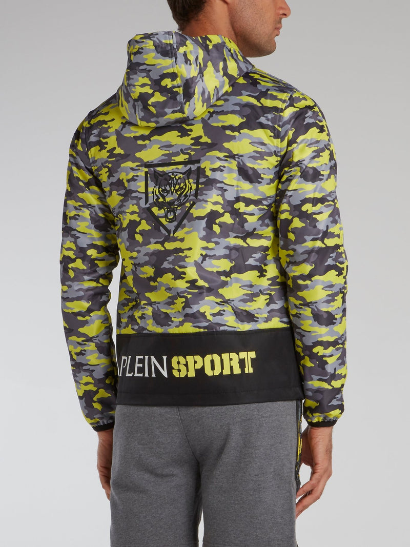 Chartreuse Camo Sweat Jacket