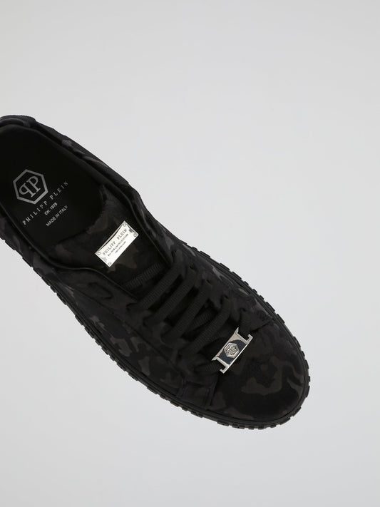 Black Camo Low Top Sneakers