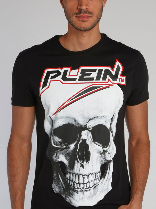Black Space Plein Skull T-Shirt
