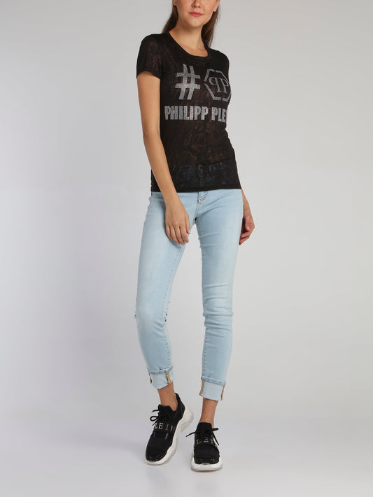 Black Snake Effect Statement T-Shirt