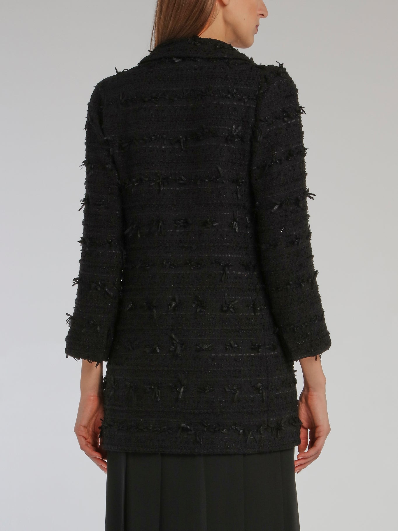 Black Embellished Tweed Jacket