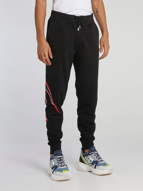 Space Plein Black Jogging Trousers