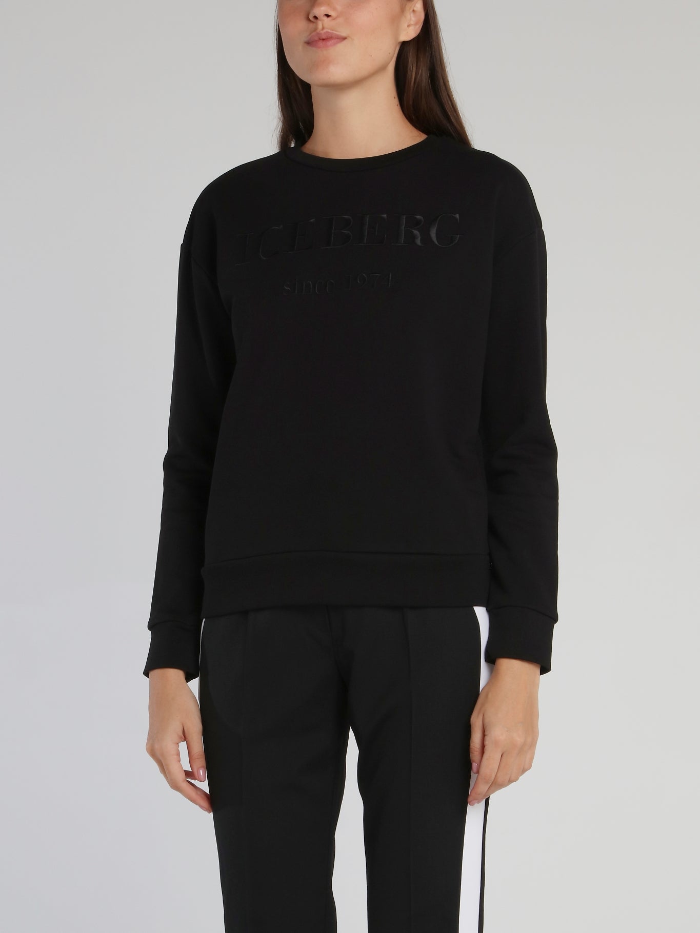 Black Classic Embroidered Logo Sweatshirt