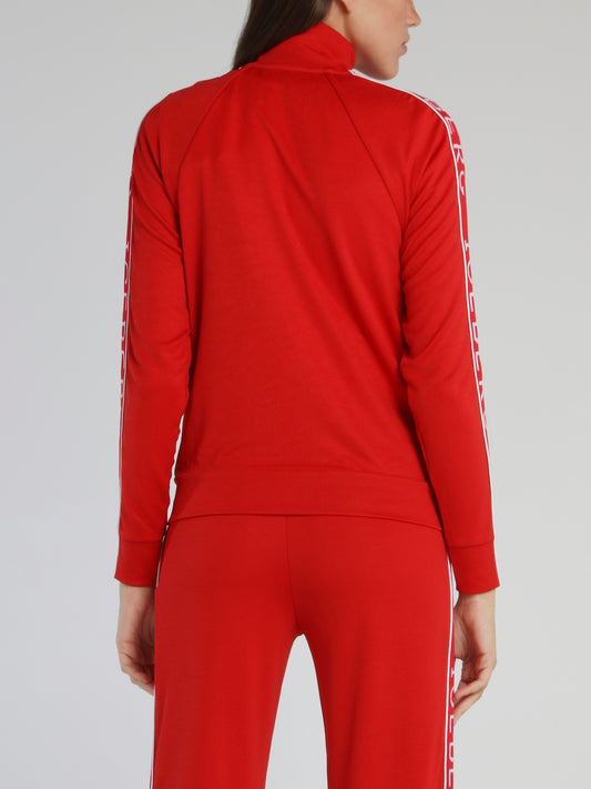 Red Logo Tape Turtleneck Sweatshirt