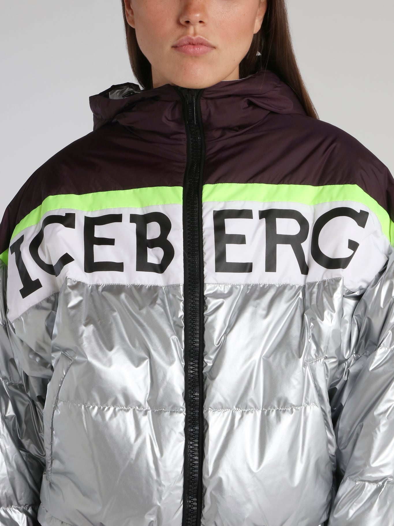 Metallic Logo Down Jacket