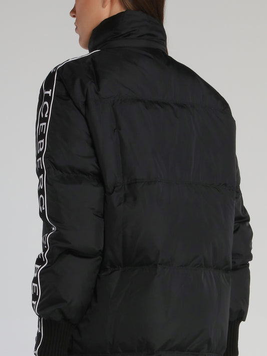 Black Logo Tape Down Jacket