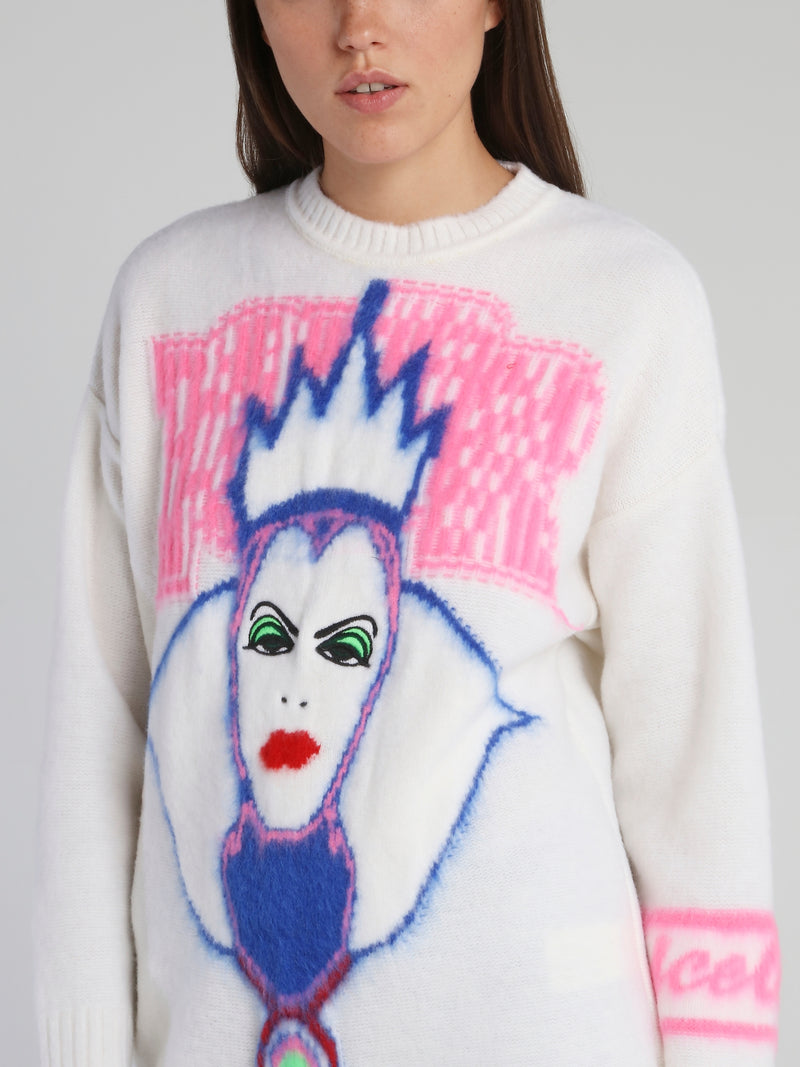 Disney Evil Queen White Knitted Sweater