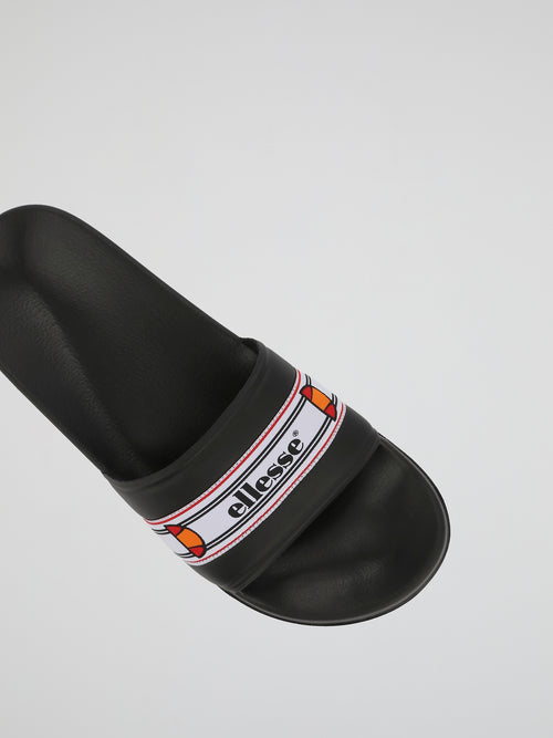 Filippo Black Logo Tape Slides