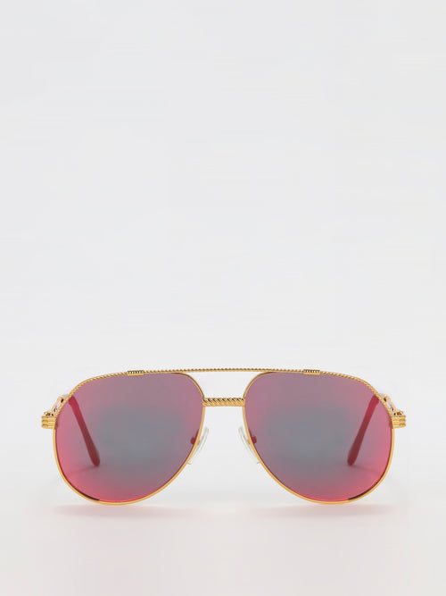 Multi-Flash Lens Aviator Sunglasses