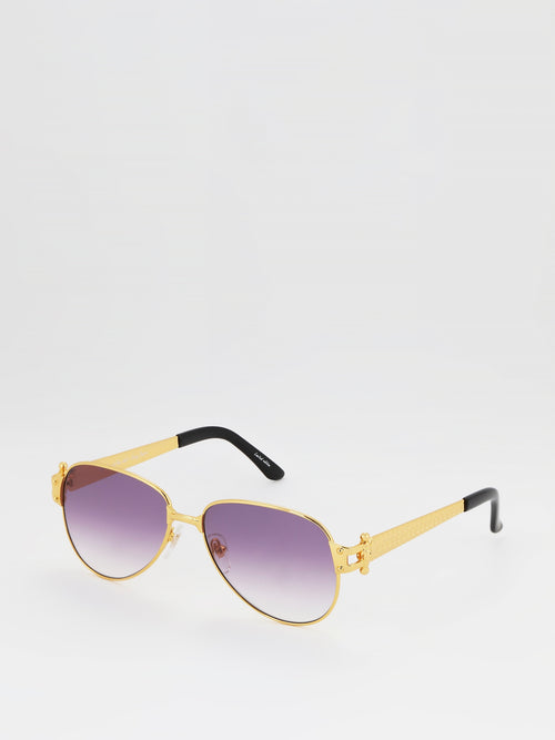 Purple Gradient Aviator Sunglasses