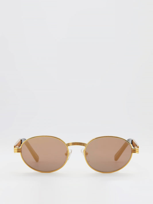 Brown Lens Oval Sunglasses