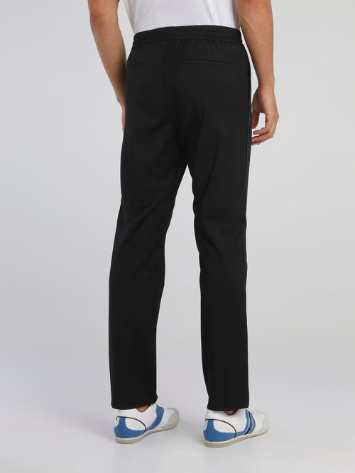 Black Logo Tape Active Pants