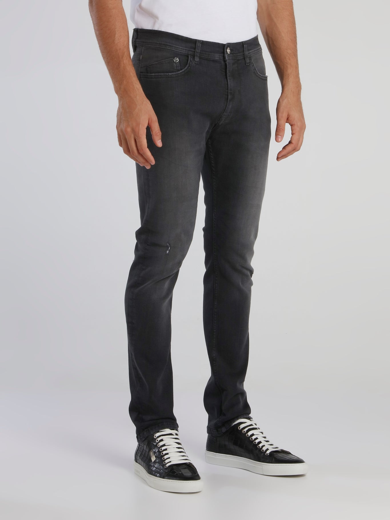 Black Faded Skinny Jeans