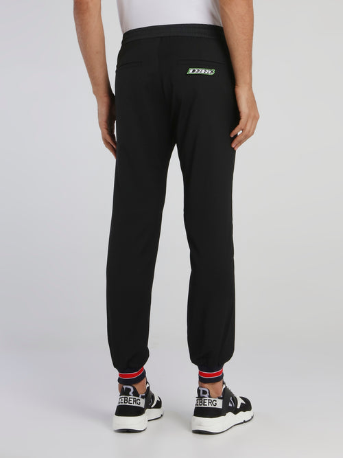 Black Cuffed Active Trousers