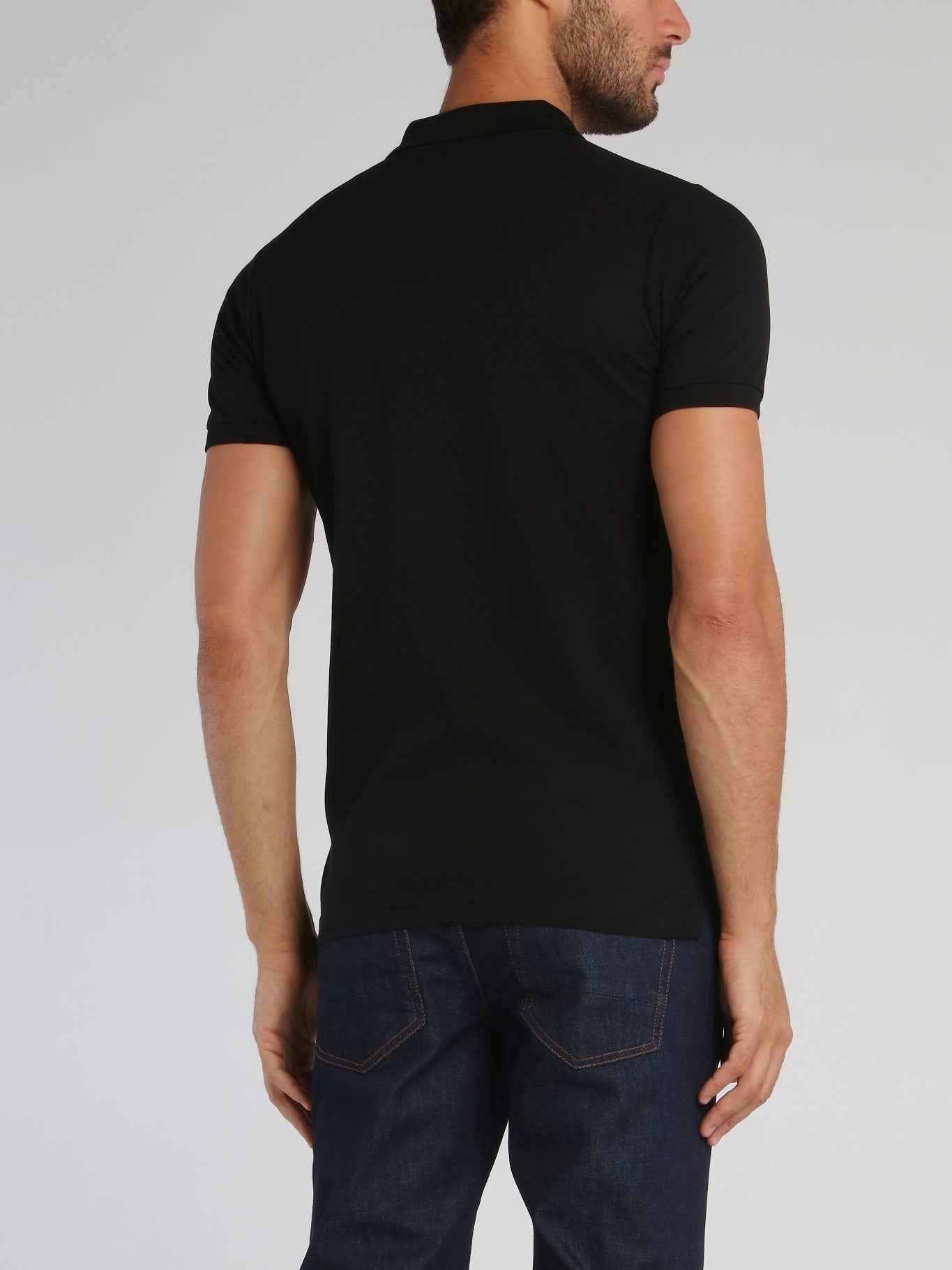 Black Embroidered Polo Shirt