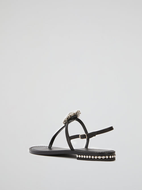 Crystal Skull Flat Sandals