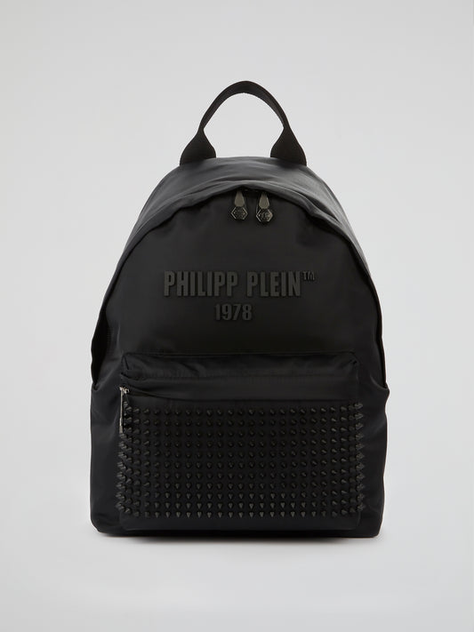 PP1978 Black Spike Studded Backpack