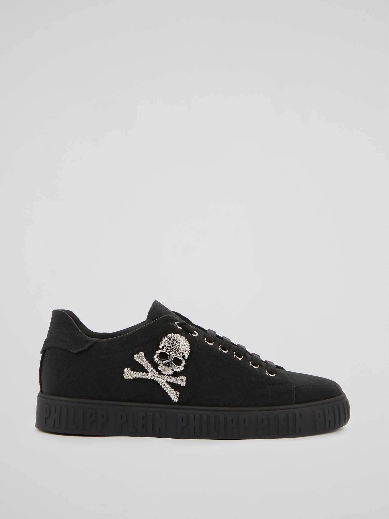 Black Crystal Skull Sneakers