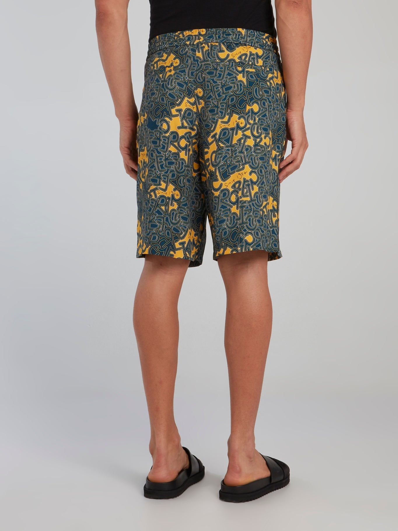 Jacquard Print Drawstring Shorts