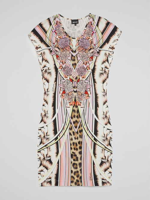 Floral Print Sleeveless Sheath Dress