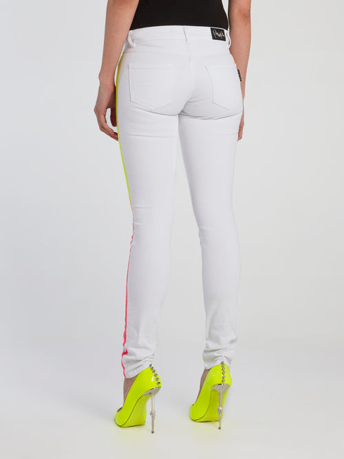 Gothic Plein White Skinny Jeans