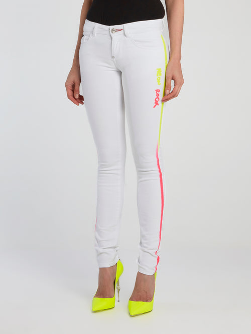 Gothic Plein White Skinny Jeans