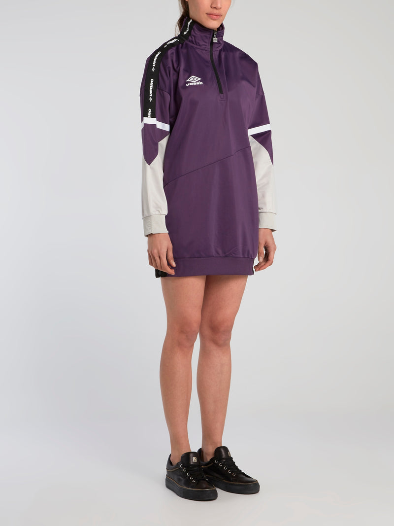 Lina Purple High Neck Active Dress