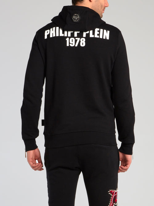 Rock PP Black Spike Studded Hoodie